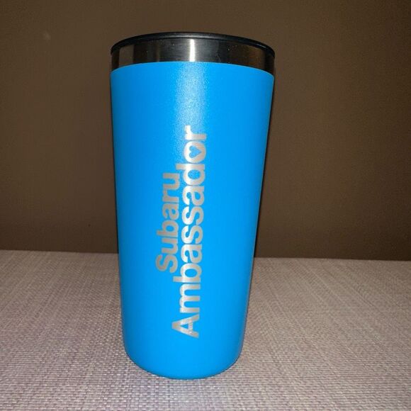 Hydroflask Subaru Ambassador Blue Silver Logo with Lid Brand New - Picture 1 of 5